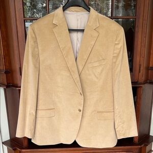 Pronto Uomo Light Tan Soft Stretch Corduroy Modern Cut Blazer